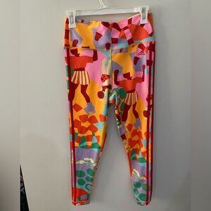 NWT Adidas x Farm Rio Multicolor Graphic Leggings - Size M